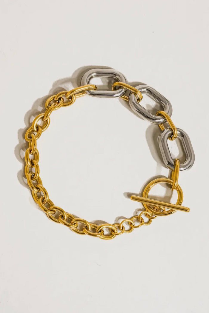 Two Tone Link Bracelet