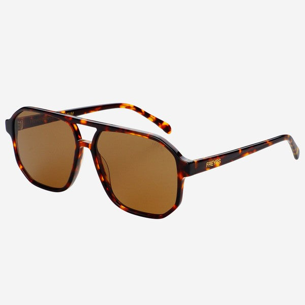 Dark Tortoise Billie Unisex Aviator Sunglasses