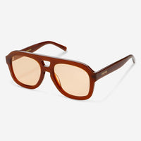 Chocolate Voyager Acetate Unisex Aviator Sunglasses