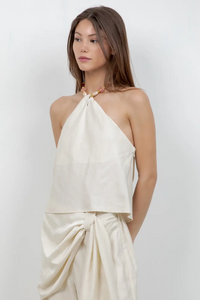 Stone Necklace Halter Top