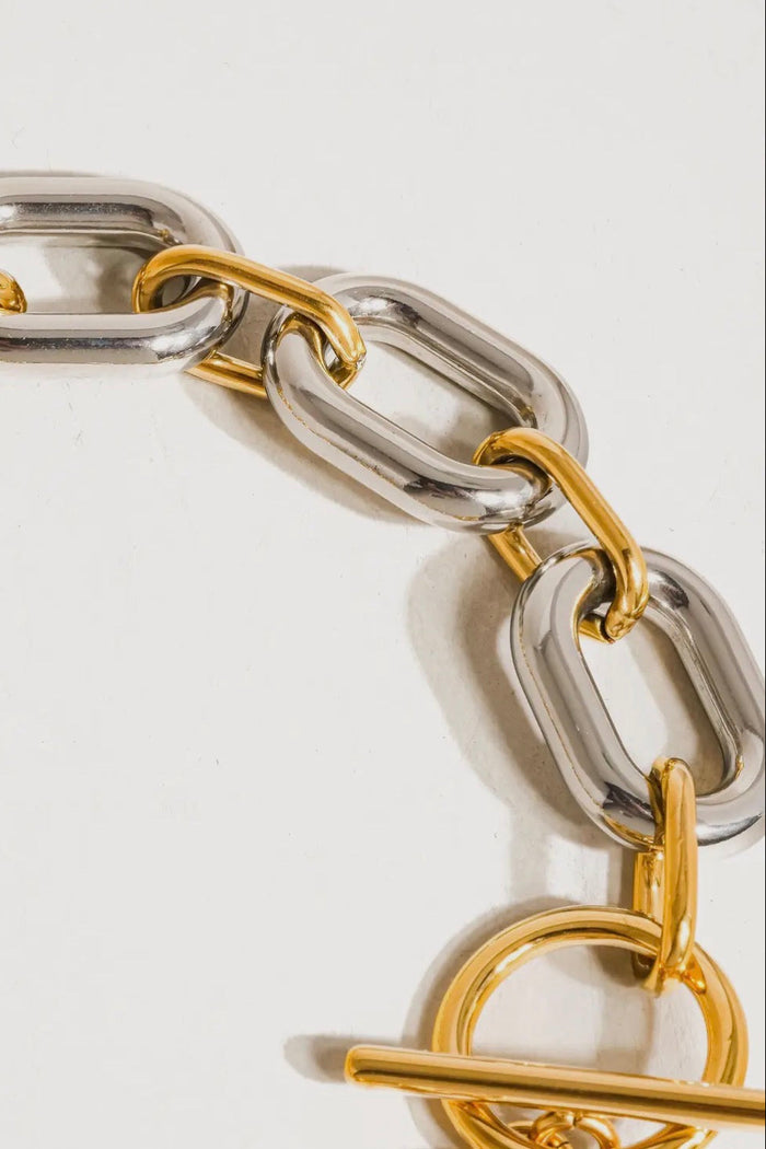 Two Tone Link Bracelet