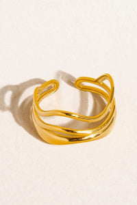 Ozzy 18K Gold Non-Tarnish Abstract Ring