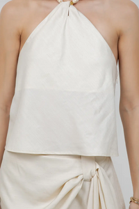 Stone Necklace Halter Top