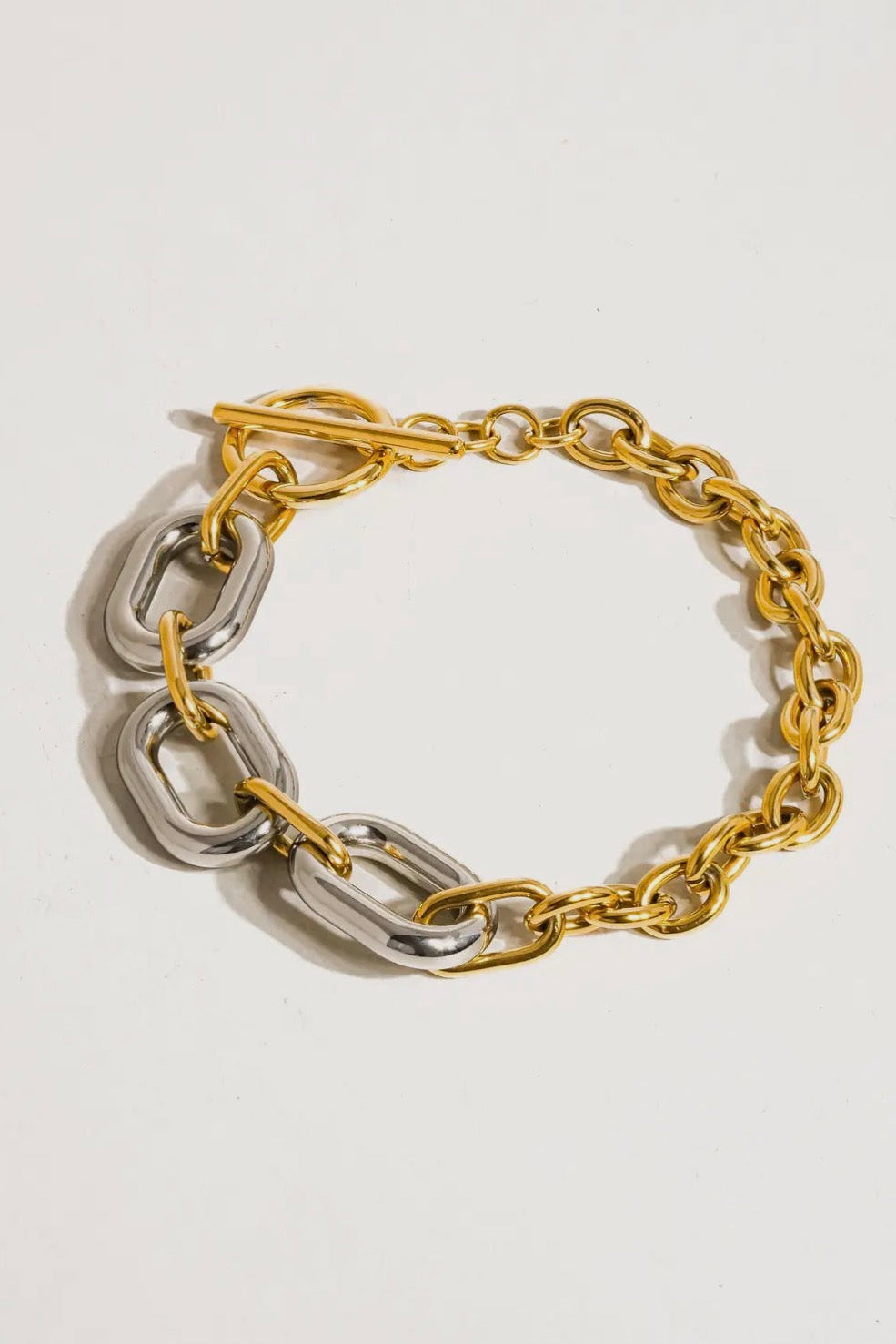 Two Tone Link Bracelet