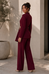 Valentina Burgundy Suit