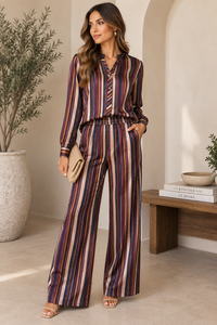 After Hours Stripe Pant Set