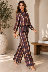 After Hours Stripe Pant Set