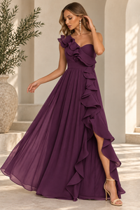 Amethyst Romance Ruffle Gown