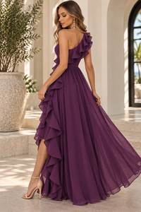 Amethyst Romance Ruffle Gown