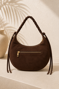 Mocha Muse Suede Hobo Bag