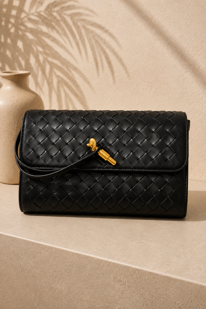 Noir Woven Clutch