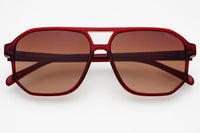 Dark Cherry Billie Unisex Aviator Sunglasses