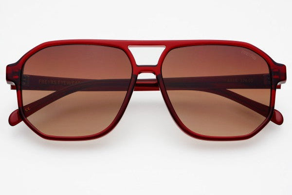 Dark Cherry Billie Unisex Aviator Sunglasses