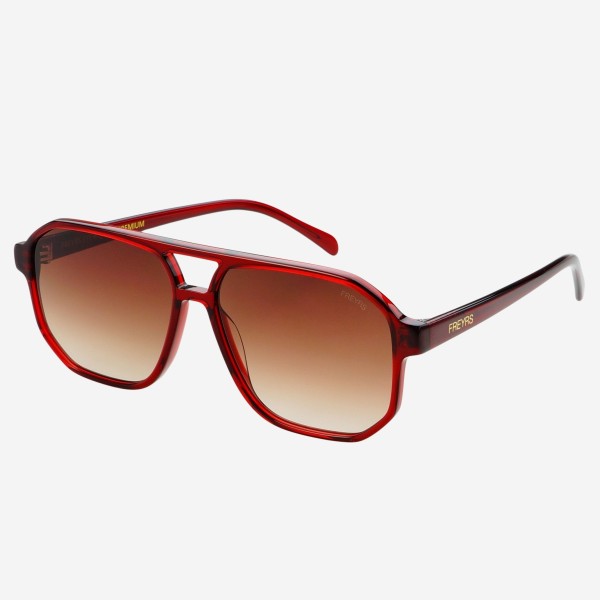 Dark Cherry Billie Unisex Aviator Sunglasses