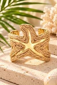 Golden Starfish Cuff Bracelet