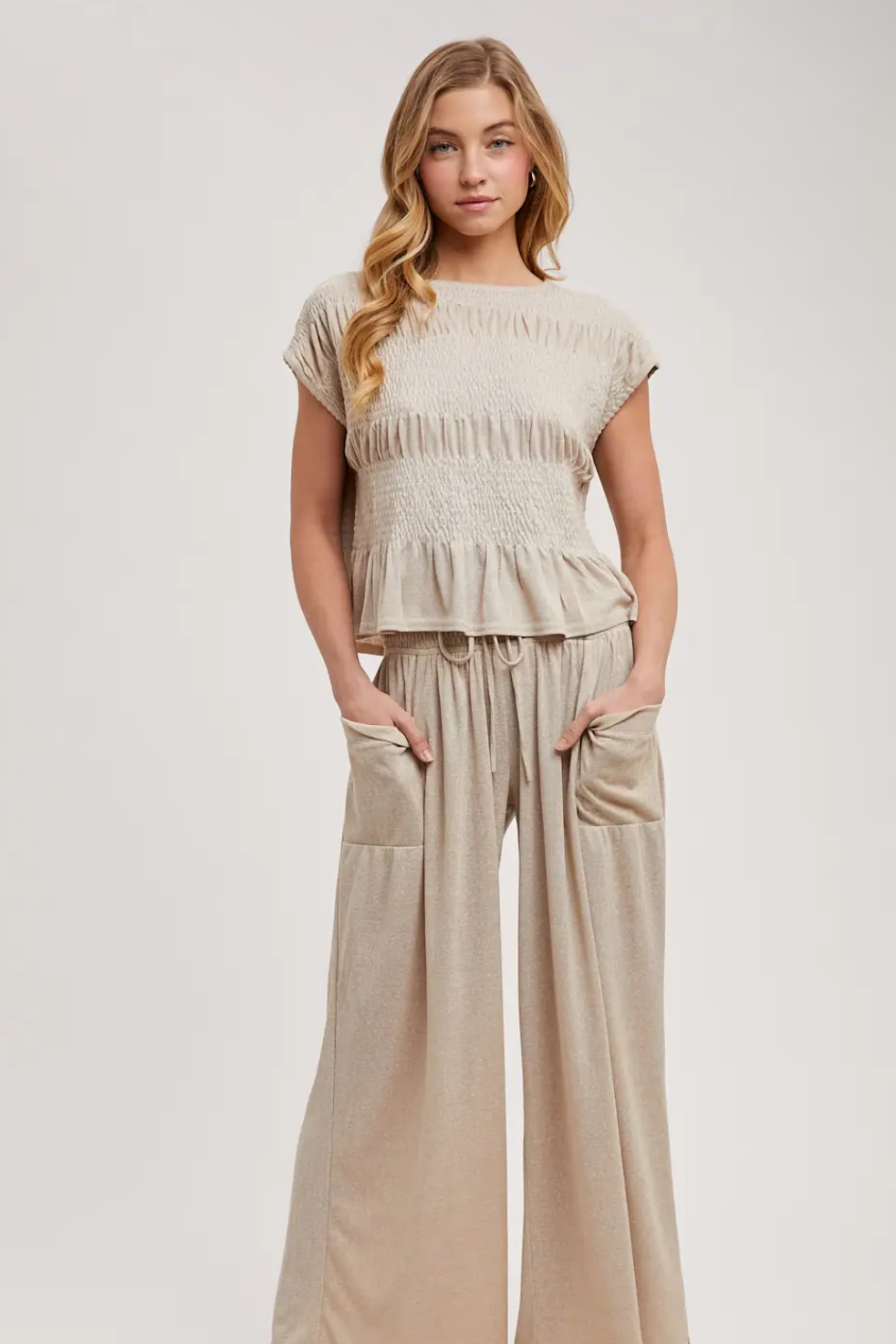 Sand & Sun Smocked Pant Set