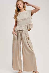 Sand & Sun Smocked Pant Set