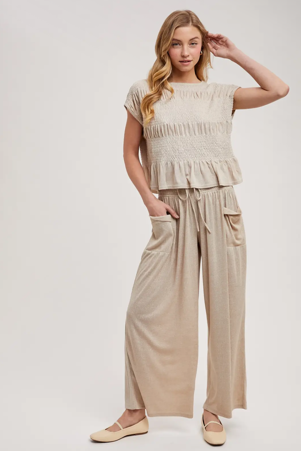 Sand & Sun Smocked Pant Set