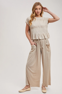 Sand & Sun Smocked Pant Set