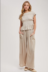 Sand & Sun Smocked Pant Set