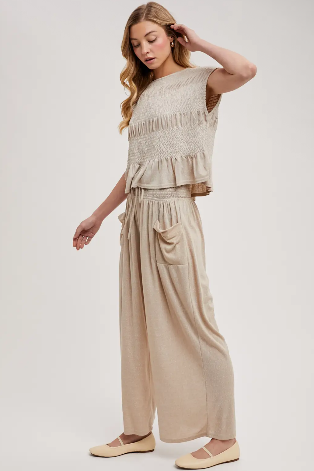 Sand & Sun Smocked Pant Set