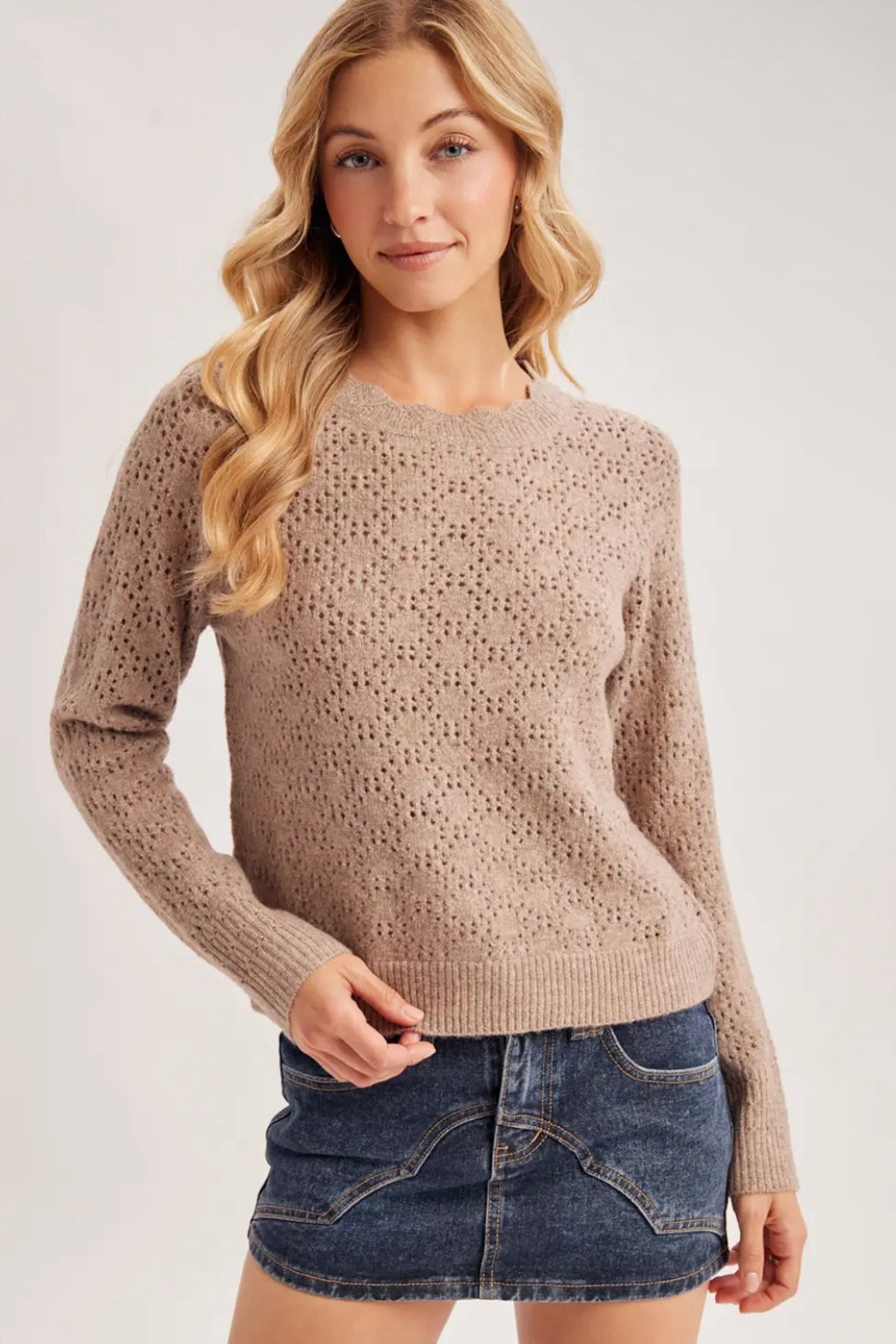 Sienna Pointelle Sweater