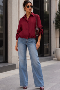 The Burgundy Olivia Utility Jacket