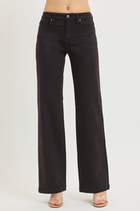 Black Pin Stripe Denim