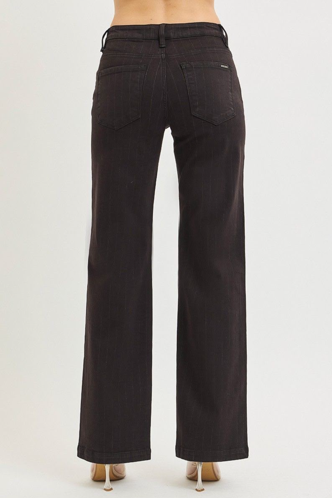 Black Pin Stripe Denim