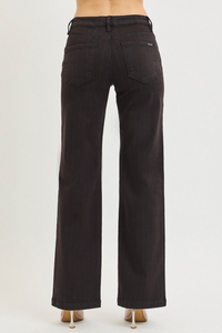 Black Pin Stripe Denim