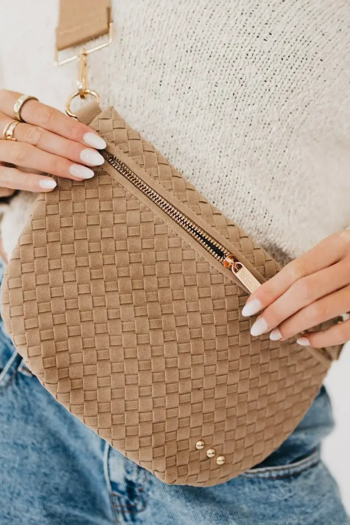 Sandstone Woven Crossbody
