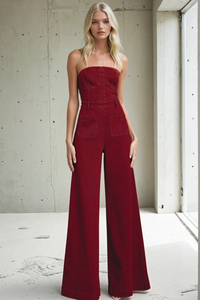 Bordeaux Denim Jumpsuit