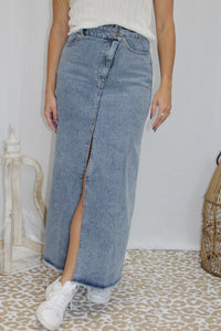 Vintage High-Rise Denim Skirt