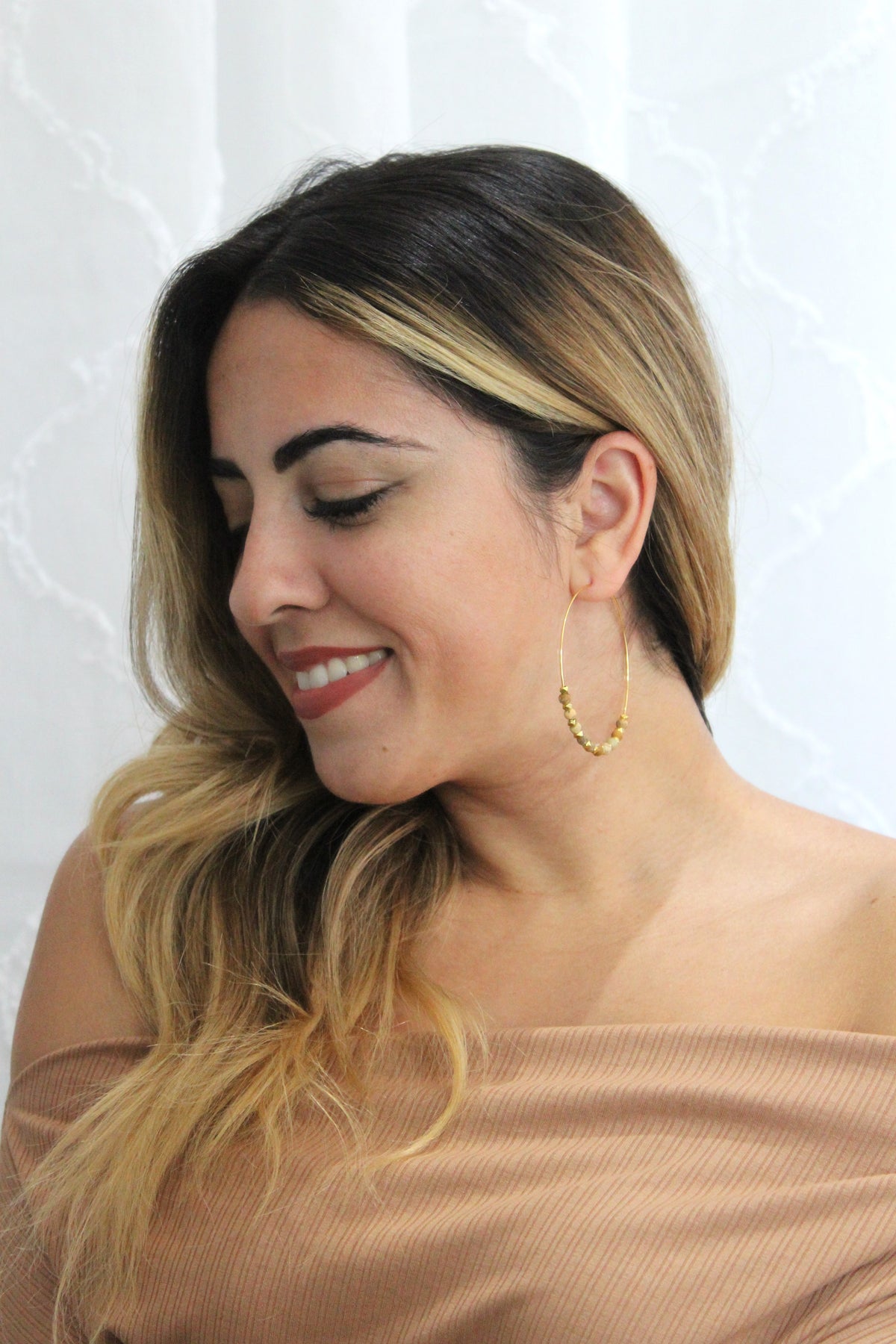 Gold & Jasper 2 1/2" Hoops