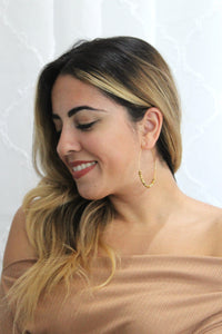 Gold & Jasper 2 1/2" Hoops