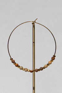 Gold & Jasper 2 1/2" Hoops