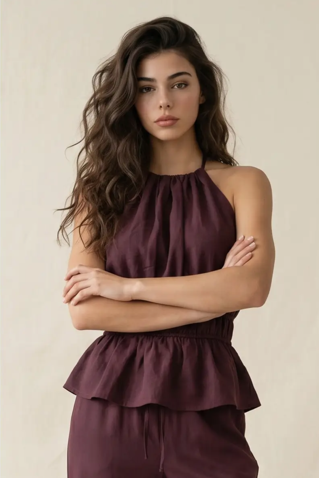 Burgundy Halter Top