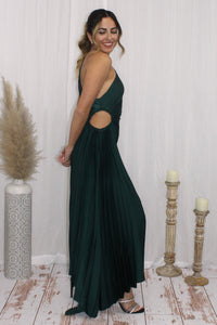 Emerald Rose Velvet Dress