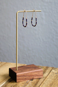 Midnight Gold Teardrop Hoops