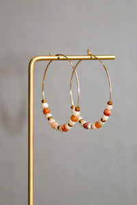 Sunset Bead Hoops