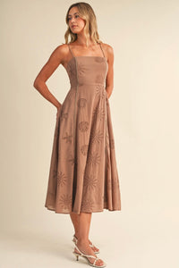 The Soleil Eyelet Midi Dress