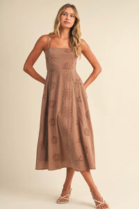 The Soleil Eyelet Midi Dress