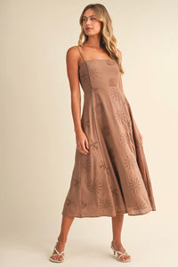 The Soleil Eyelet Midi Dress