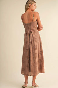 The Soleil Eyelet Midi Dress