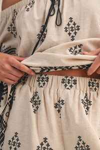 The Isla Embroidered Short Set