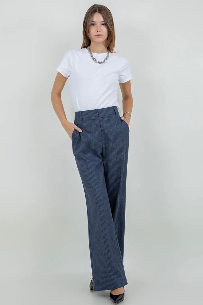Midnight Sparkle Pinstripe Pants