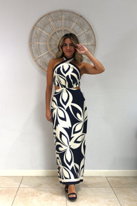 Blue Cut Out Dress