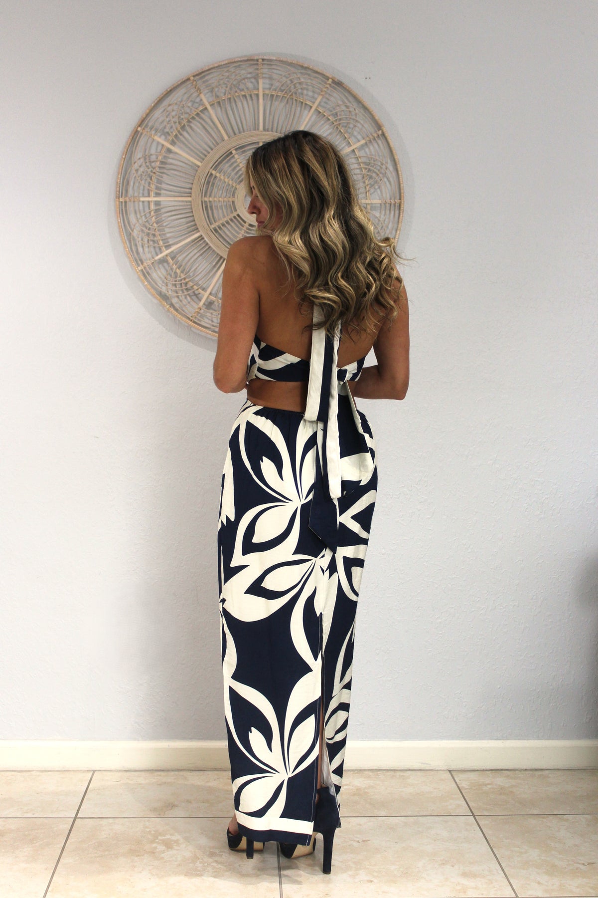Blue Cut Out Dress