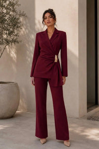 Valentina Burgundy Suit