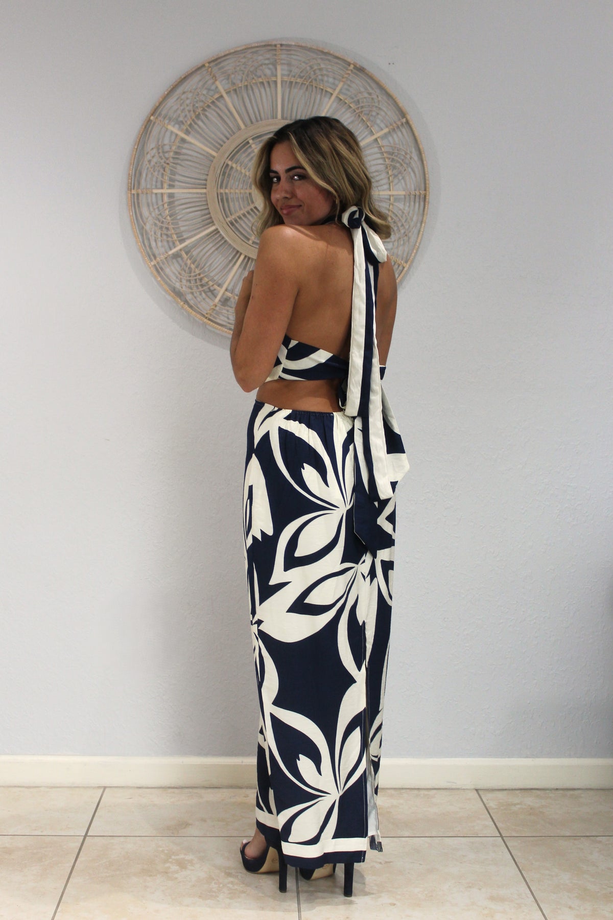 Blue Cut Out Dress